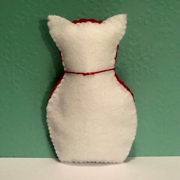 Cat Love Art Doll felt heart - Picture 3 of 7
